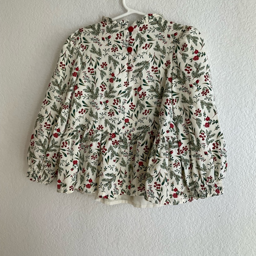 Floral Kids Top with Red Bows Tommy Bahamas holiday size‎ 4t - Picture 6 of 7